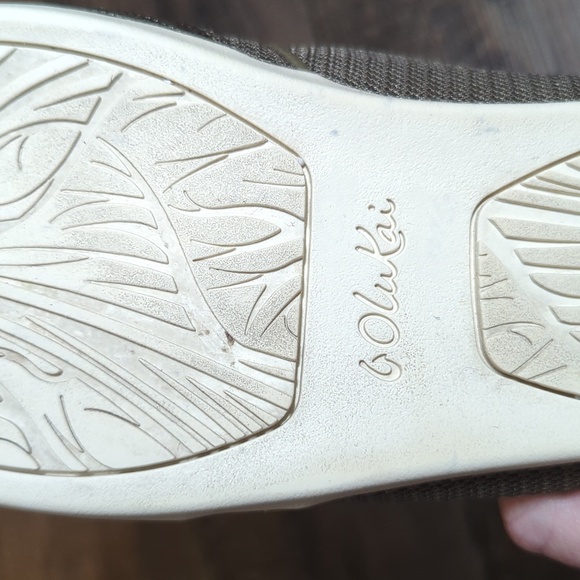 Olukai Wailua Mesh Slip on Fold Down Heel Size 8.0 in Tan Brown - Picture 8 of 8